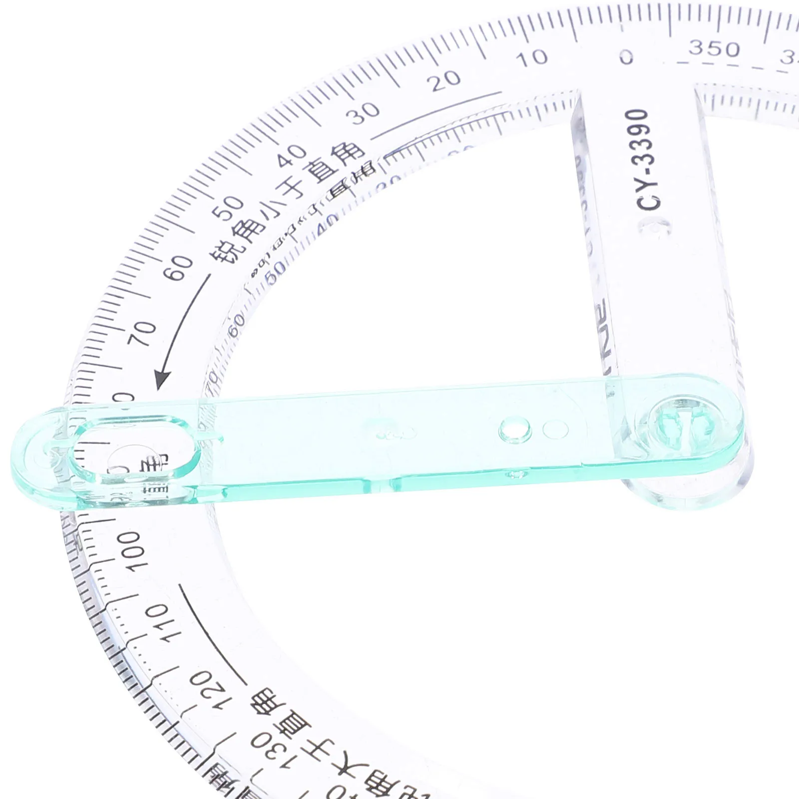 5Pcs 360 Degree Circle Protractor Plastic Drafting Ruler for Math Geometry Classroom Teaching Architects Engineers Students