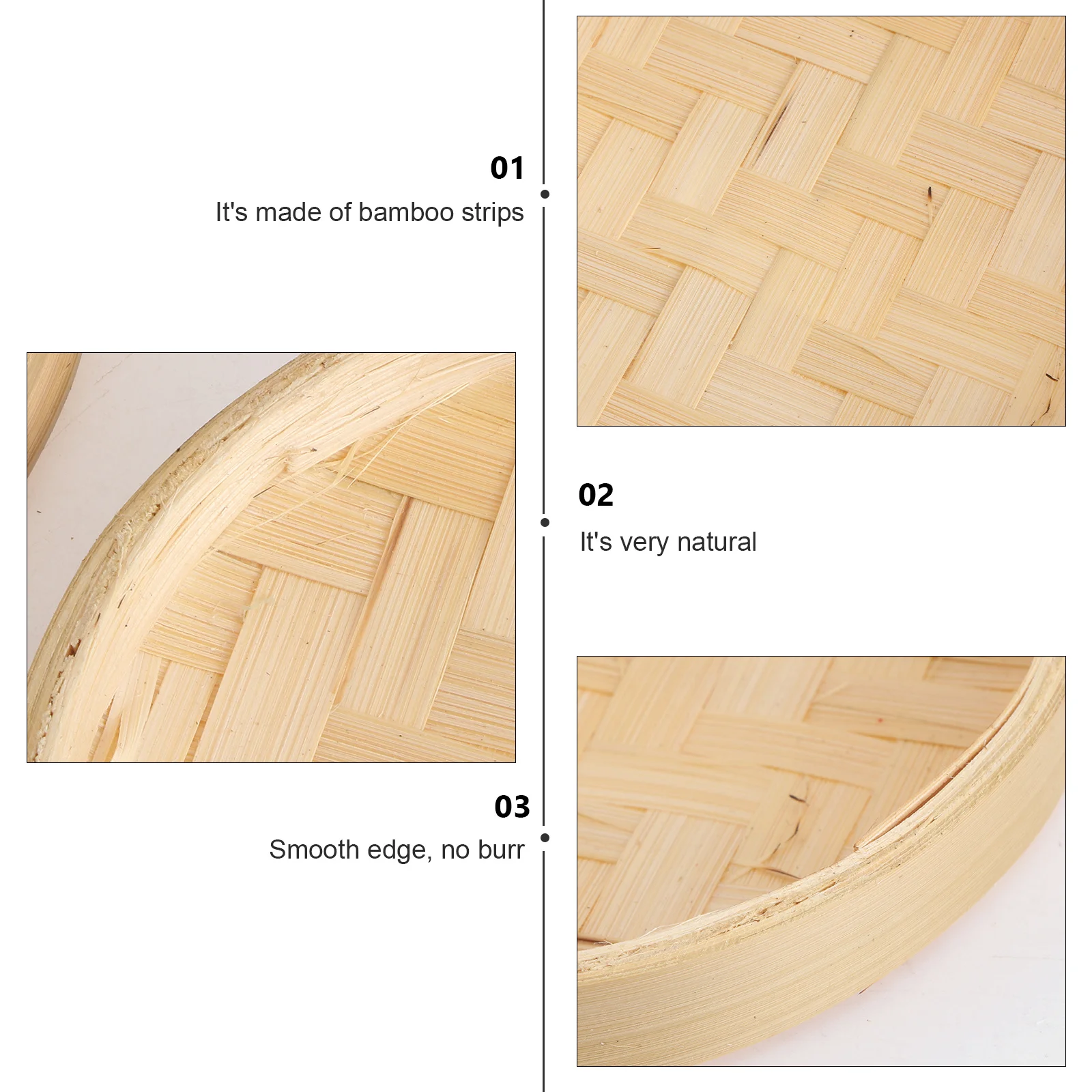 

3Pcs Bamboo Weaving Dustpan Set Fine Workmanship Scene Decor DIY Painting Use Decorative Dustpans Painting DIY Accessories