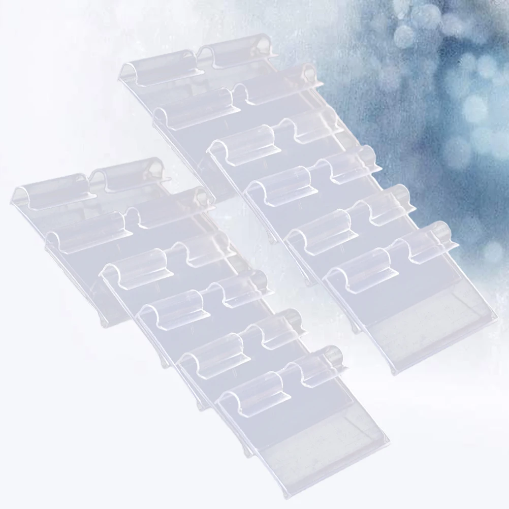 

36 Pcs Price Tag Storage Labels Basket Clip Retail Tags Shelf Signs Clear Supermarket