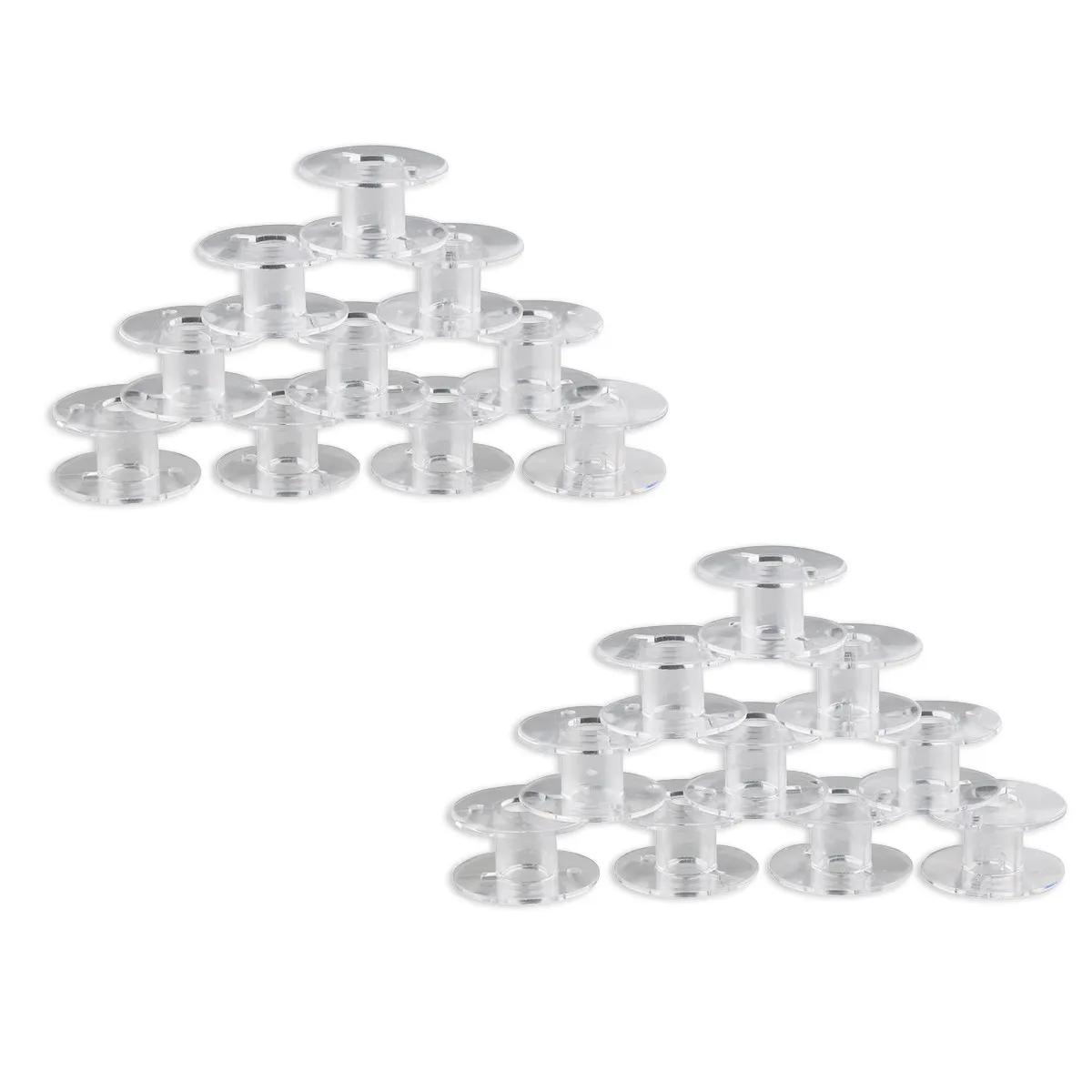 20Pcs Transparent Plastic Bobbins 2.1cm for Sewing Machines Durable Compatible with Domestic Babylock Euro- New Home
