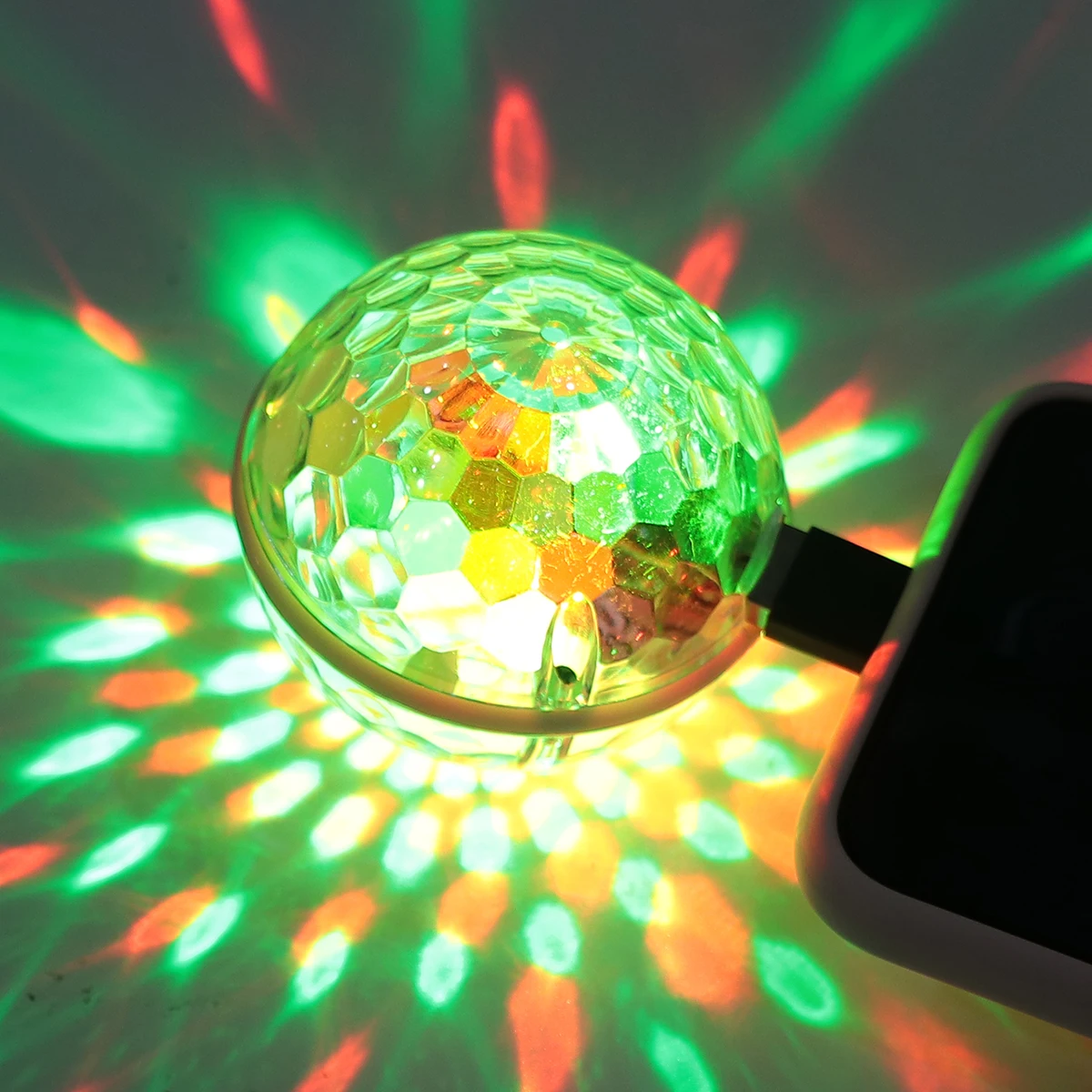 

LED Stage Lights Mini Disco RGB Lamp Portable Party Birthday Ball USB Powered Cool Lighting Effects Stylish Fits Phones Easy