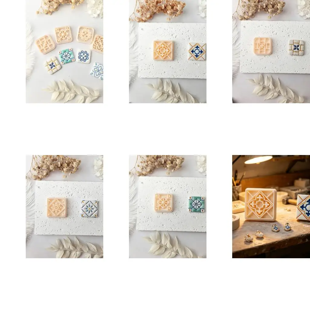  Embossing and Cutting Clay Mold for DIY Earring and Pendant Work