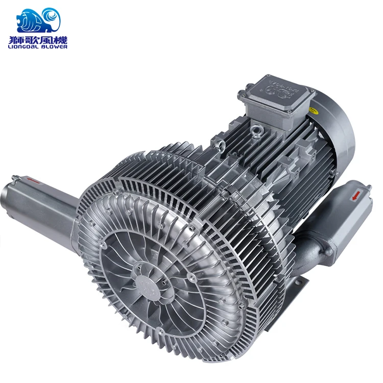 Hot Sale 4hp 3kw 380V Three Phase Air Knife Drying Vacuum Two Stage Regenerative Ring Blower