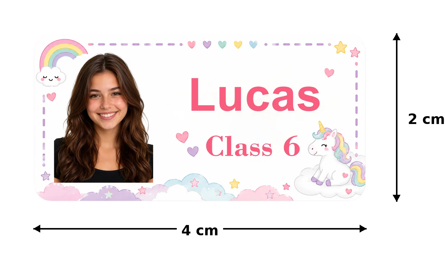 Customized Photo Name Class Stickers, Personalized Student Labels, Suitable for Books, Notebooks, Pencil Cases, Water Bottles, Lunch Boxes, and School Supplies