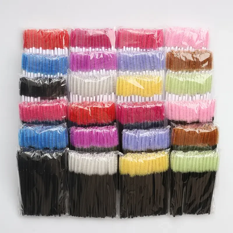 500pcs Low Price Guaranteed Quality Disposable Eyelash Extension Makeup Brush Mascara Brush Wand