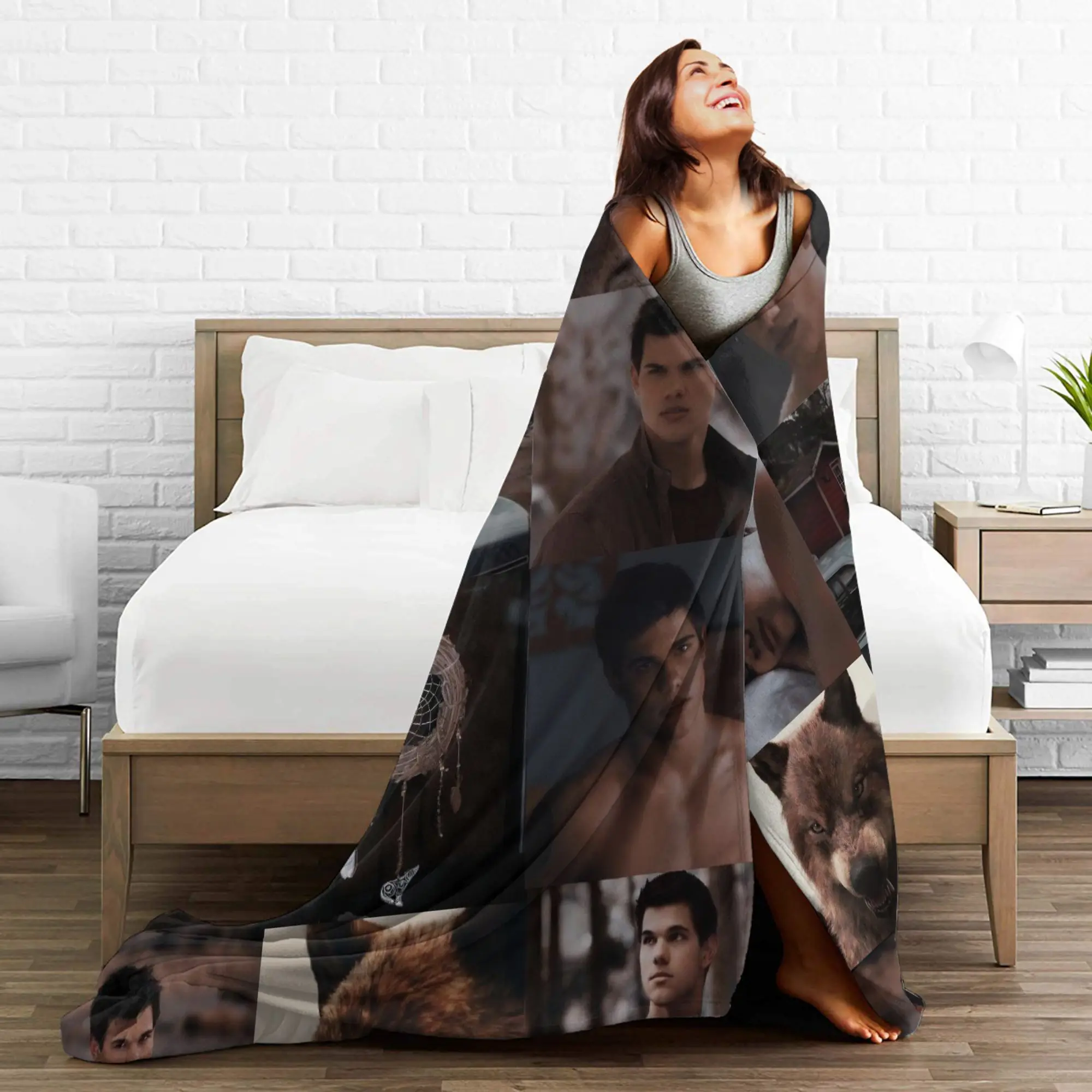 جاكوب الأسود الدافئة بطانية ناعمة الشفق ساغا الاطفال أفخم رمي بطانية مضحك ديكور المنزل الفانيلا المفرش أريكة غطاء سرير