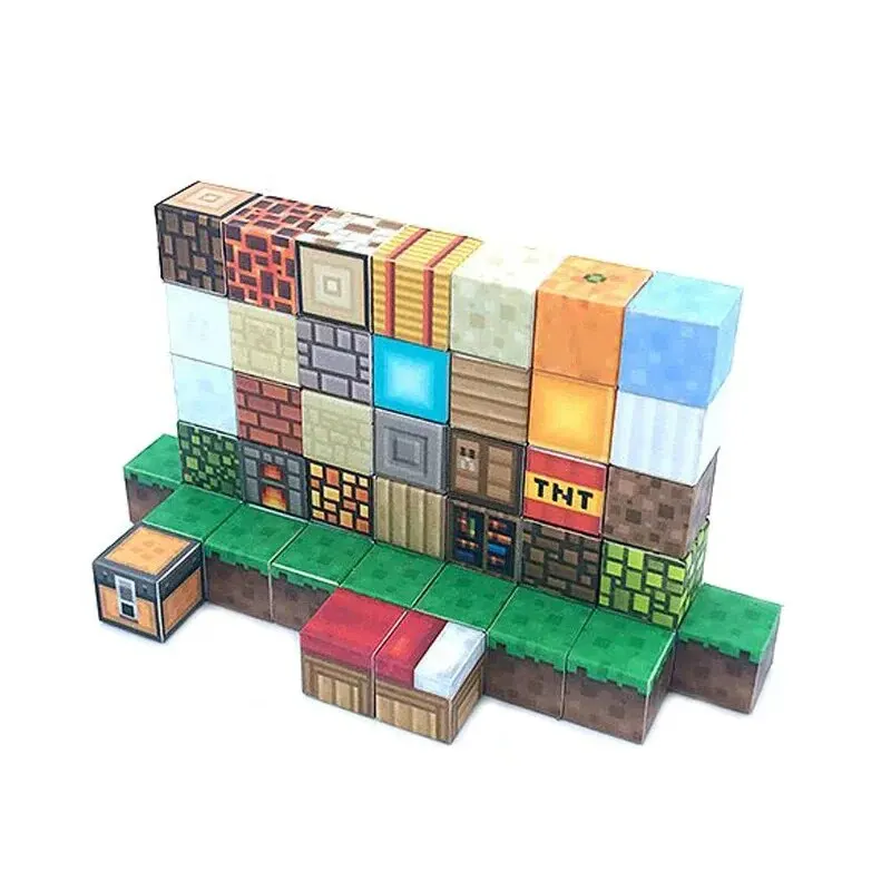 1PCS Magnetic World Building Blocks Children Toys Constructor Diy Mini Magnets Blocks Bricks For Boys Kids Toys Friends Gift