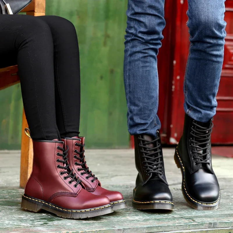 Fashion Middle Boots for Women Outdoor Anti Slip Boot Zipper Waterproof Leather Boots 2024 New Women‘s Winter Boots Botas Mujer