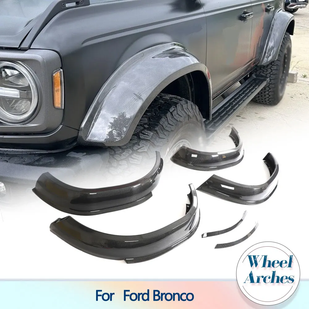 

Carbon Fiber Wheel Arches Fender Flares For Ford Bronco Sport Utility 2D 4D 2021 2022 Car Mudflap Mudguard Flares Wheel Eyebrows