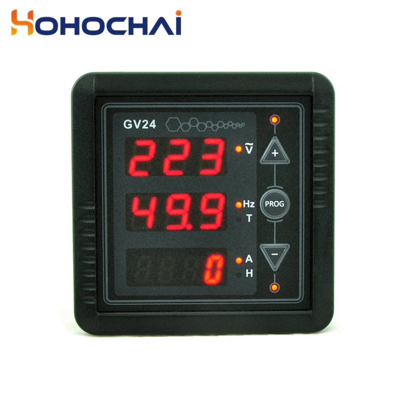 GV24 MK2 Multifunction Digital Meter Use For Generator AC Voltage/Frequency/Current/Operation Hours Measurement Monitoring Mebay