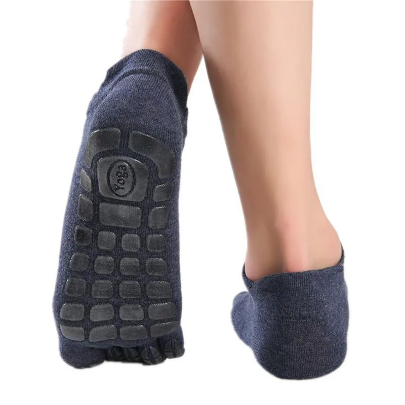 ผู้ชายใหม่ฤดูหนาวหนาห้านิ้วถุงเท้า WARM Non SLIP Grip Fitness Toe ถุงเท้าลูกวัวต่ํารองเท้าแตะชายถุงเท้าชั้น