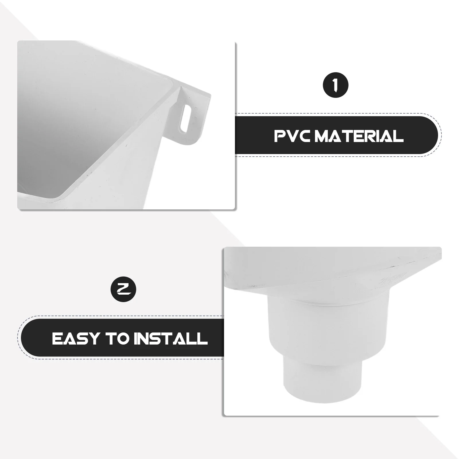 

Rainwater Pipe Adapter Durable Gutter Downspout Connector Easy Installation Rainwater Drainage Connector Outdoor Gutter