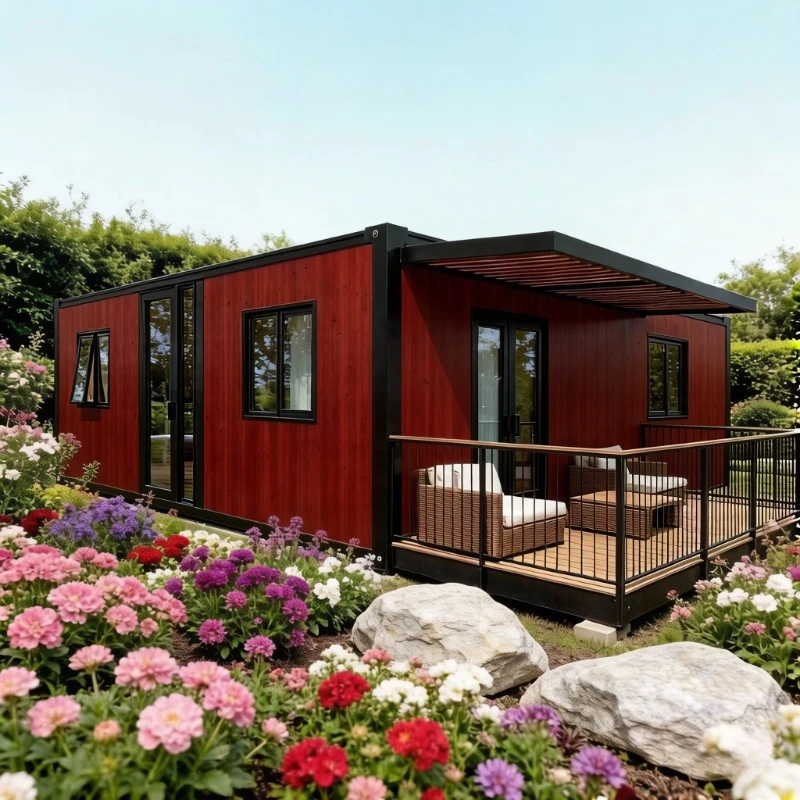 Tiny Home Expandable Container House Garden Back Yard 2 3 Bedroom Modular Prefabricated Expansion House Sheds Storage Playhouses