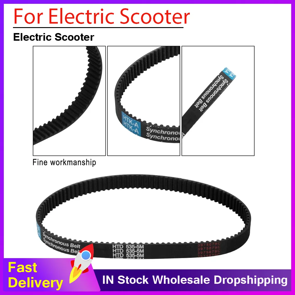 HTD 3m-384-12 5M-535-15 Rubber Drive Stripe 3m 384 12 Transmission Timing Belts Electric Scooter Belt E-scooter Hoverboard Parts