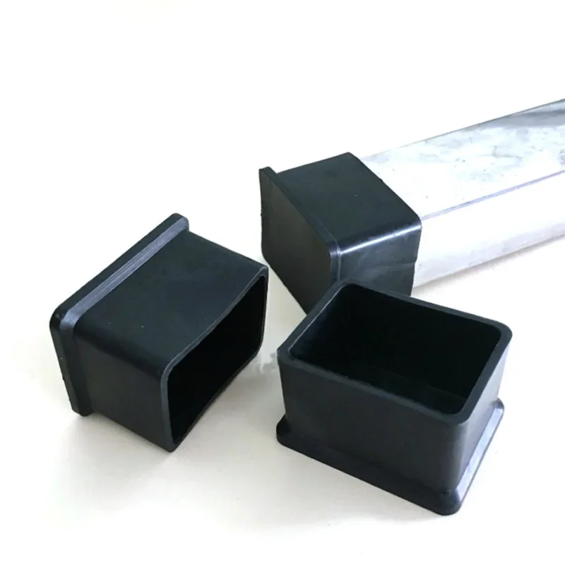 Praça Cadeira Leg Caps, Preto PVC Borracha Pé de Mesa, Móveis Tubo End Cover, Plugs Tubulação Meias Dicas, antiderrapante Pavimento Protector Pads