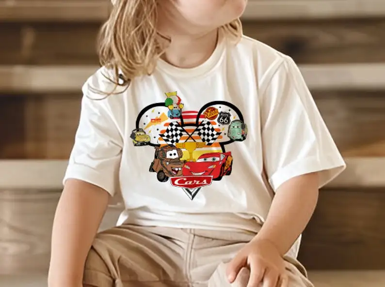 

Cars Lightning McQueen and Friends Shirt Mickey Head Shirt Kids Cars Shirts Tow Mater t-Shirt McQueen tees