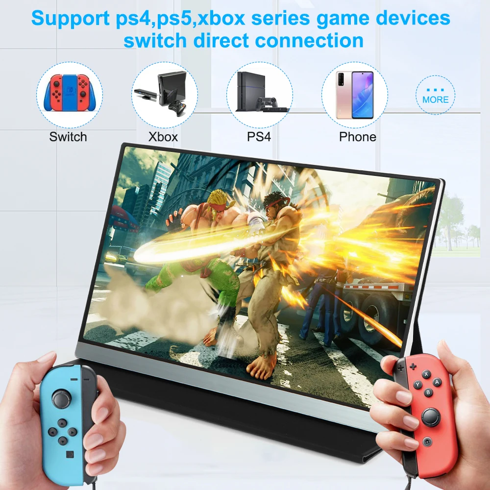 17.3 Polegadas 1080P IPS Ultra Fino Portátil com Dispositivos Capacitivos para Xbox Switch Mini PC Laptop para PS4 PS5 Jogo