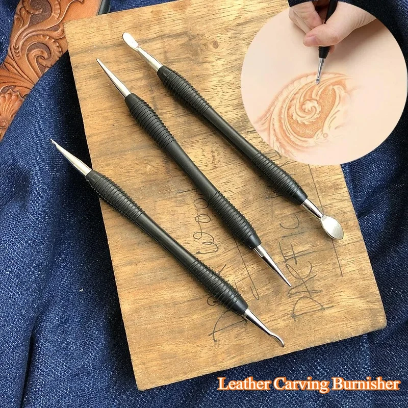 

American Style Leather Carving Tool, Press Stylus for Scribing, Shaping & Pattern Tracing, DIY Leather Craft Accessory