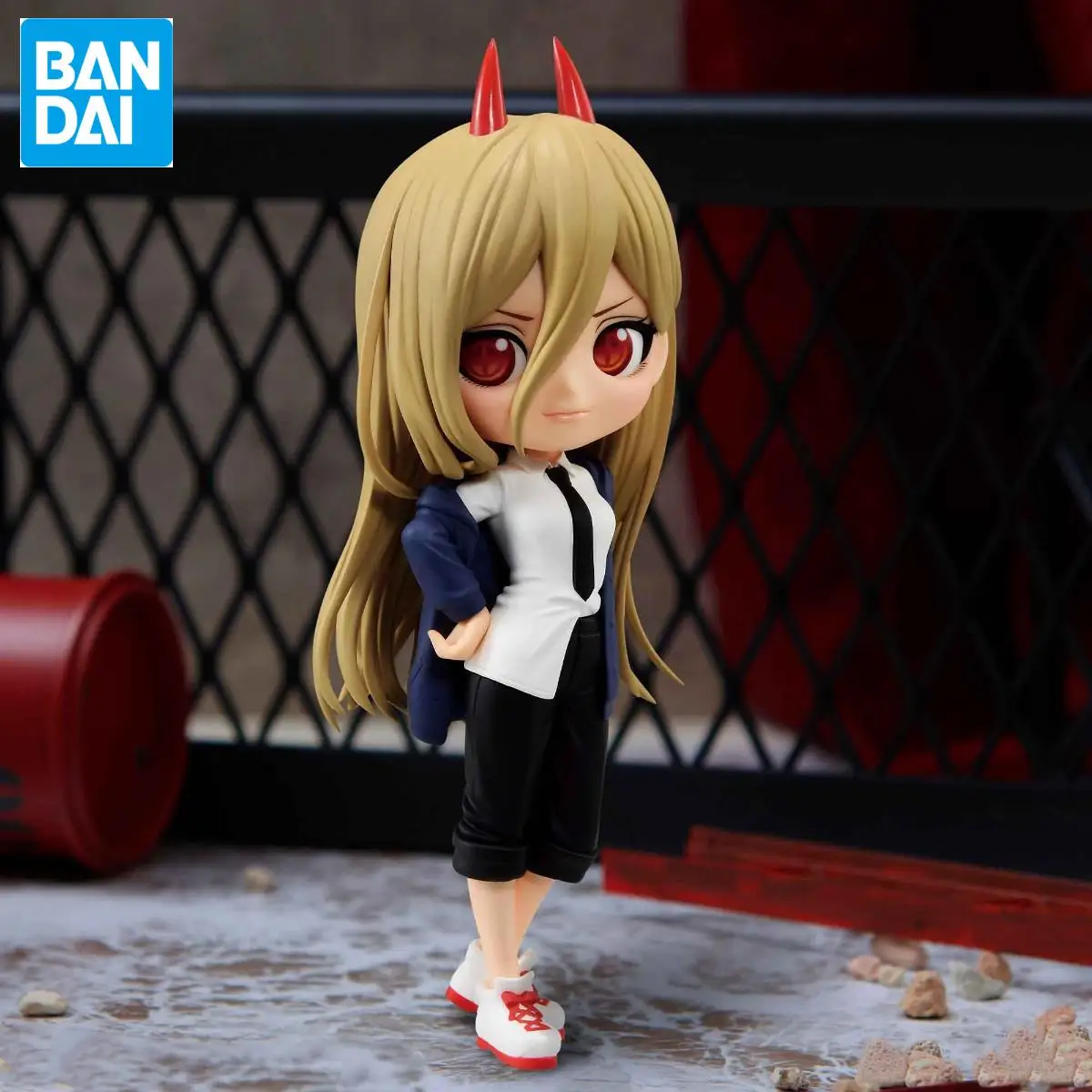 Birthday Gift Ornaments Genuine Official Banpresto Q Posket Chainsaw Man Power Figure Anime Genuine Collectible Boxed Model