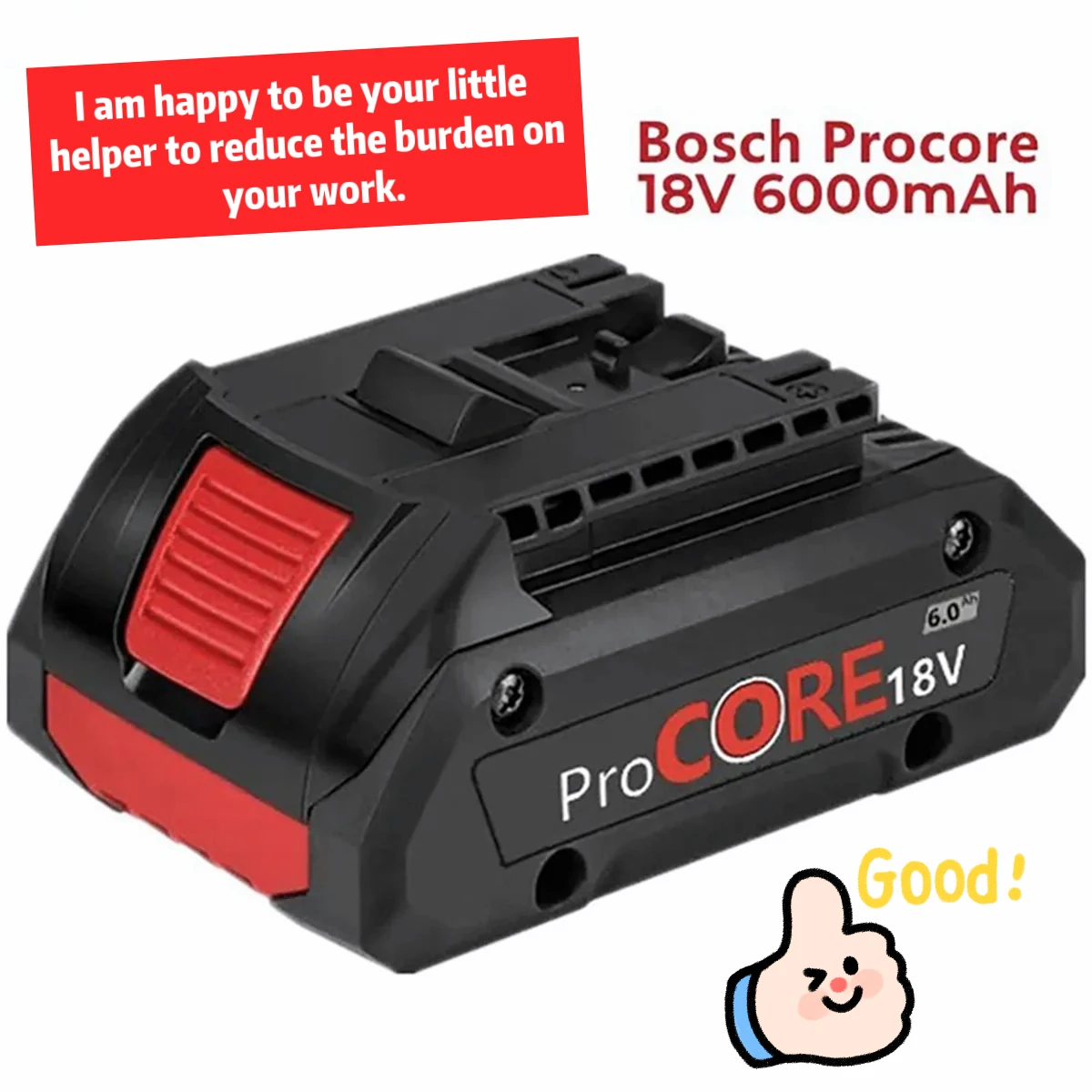 

IS suitable for BOSCH Professional 4.0Ah5.0Ah6.0Ah battery Pro CORE18v lithium-ion battery replacement BAT609BAT618with bms