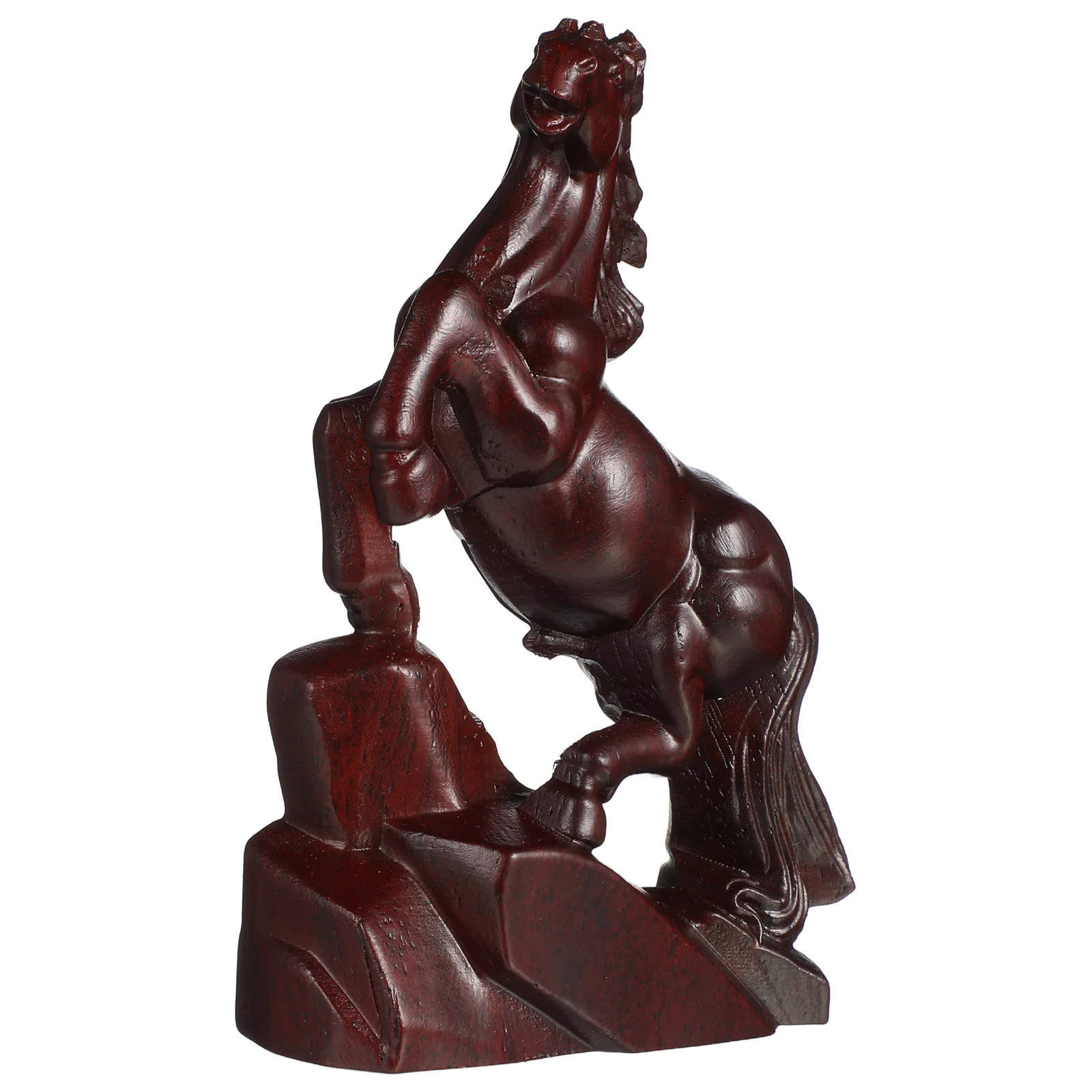 

Wooden Horse Statue Hand Carved Small Tabletop For Home Decor Desk Display Animal Sculpture Fengshui Horse Decor