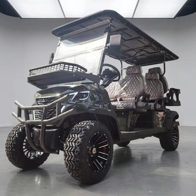 High-End 6 Seater Electric Golf Cart Off-Road Vehicle with Solar Panels 72V 5kW  Certified  Approved Atmospheric Design