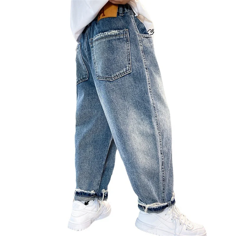 Boys Jean Pants Long Trousers Cotton 2024 Spring Autumn Baby\'s Kids Pants Teenagers Outwear High Quality Children\'s Clothing