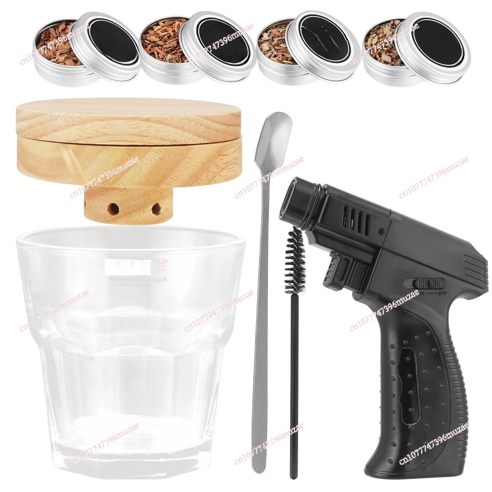 

Cocktail Smoker Set Wood Smoker Whiskey Sawdust Mixer Smoker Wine Ice Grain, Smoked