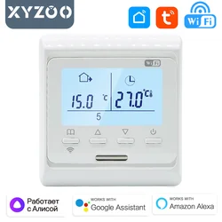 Termostato inteligente para casa, aquecimento elétrico do piso, controlador de temperatura, Tuya, Wi-Fi, água, caldeira a gás, remoto, Voive, Alexa, Google, Yandex