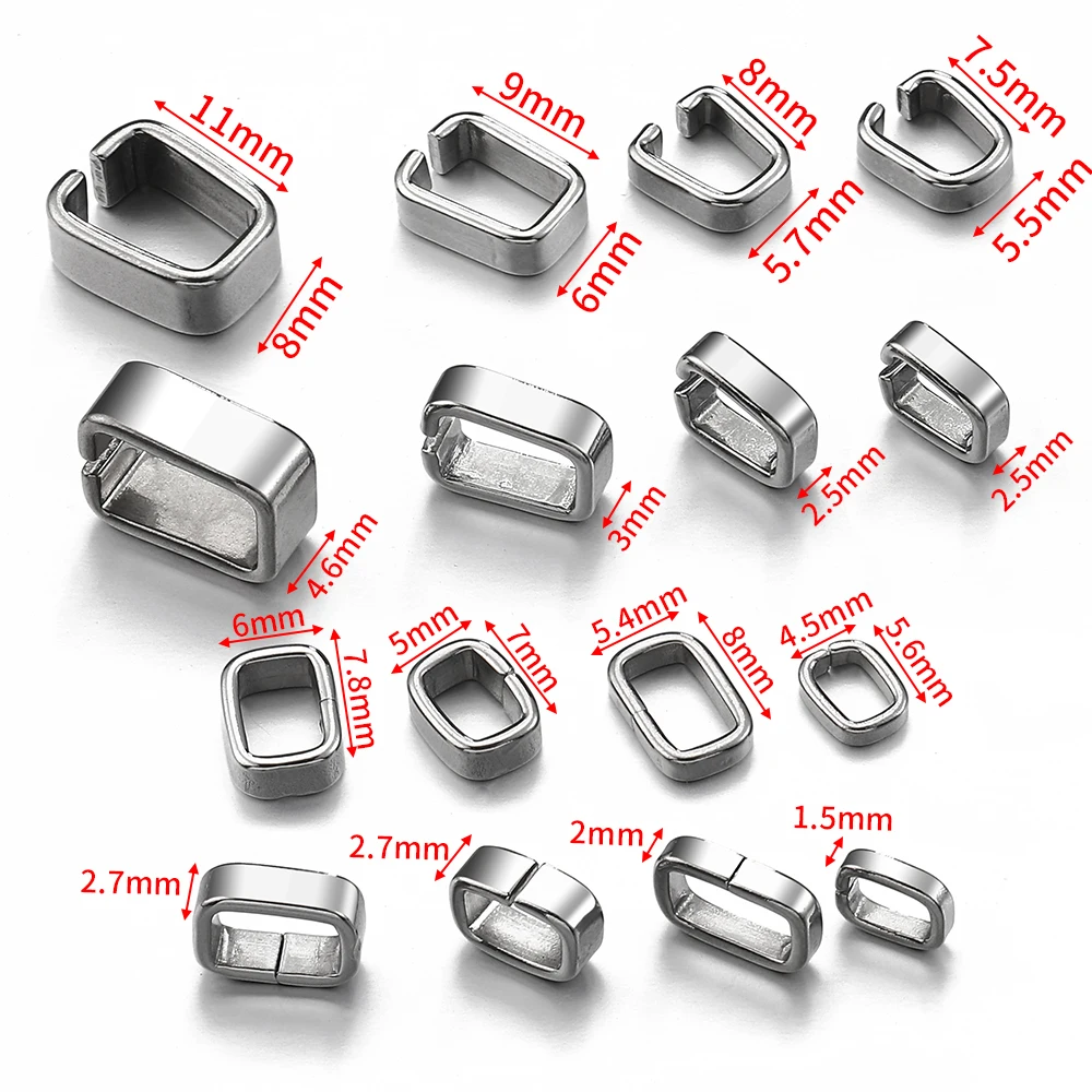 50pcs Stainless Steel Pendant Clips Necklace Drop Hook Clasp Buckle Bracelet Charms Connector for DIY Jewelry Making Accessories