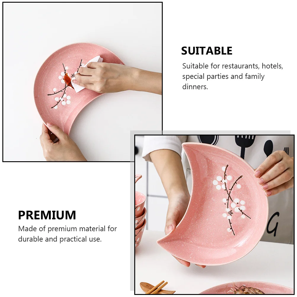 

2 Pcs Picnic Plate Japanese Style Plates Multifunctional Side Dish Dishes Ceramic Sushi