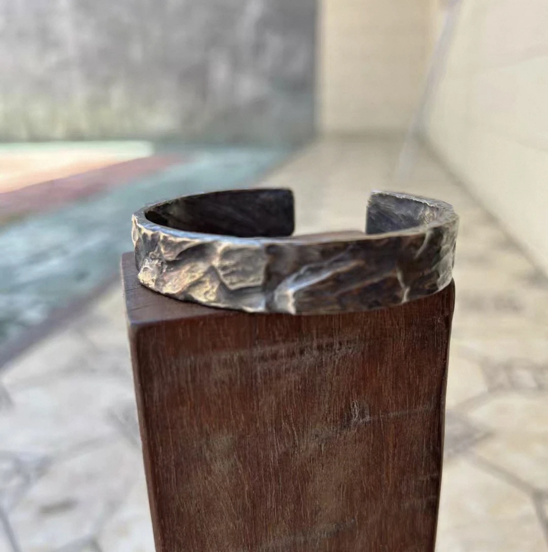 Handmade Pure Titanium Bracelet Titanium EDC Bangle Men's Bangle