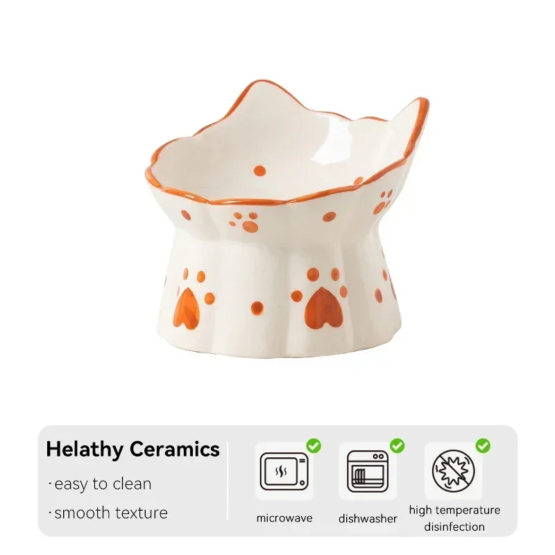 Feeding Cat Elevated Feeders Accessories Small Set Cats Water Puppy Snack Eating Bowls Food Pet Ceramic Dogs Drinking Bowl