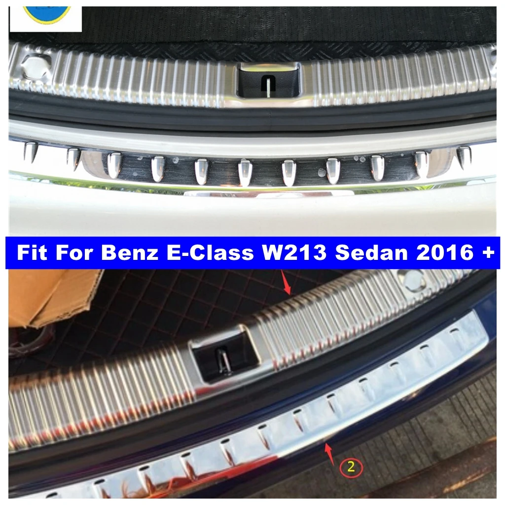 

Rear Bumper Foot Plate Trunk Door Sill Guard Protector Cover Trim Fit For Mercedes Benz E-Class E CLASS W213 Sedan 2016 - 2021