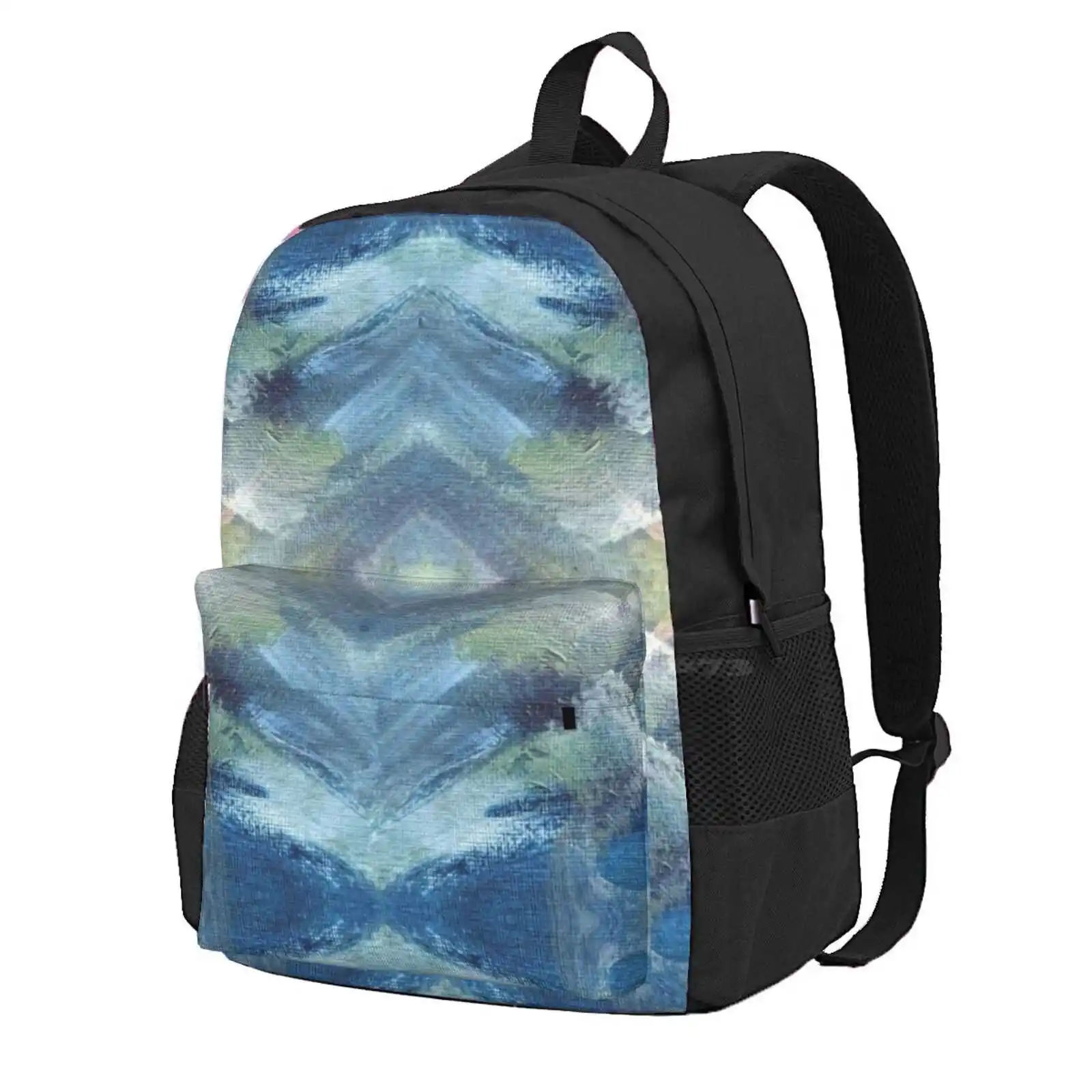 Seas Exhale Hot Sale Schoolbag Backpack Fashion Bags Navy Blue Aqua Green Yellow White Exhale Water Foam Billowing Marine