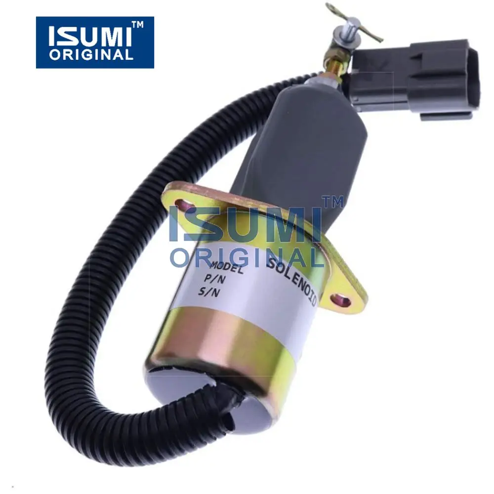 

Fuel Solenoid, For Hyundai R60-5 R55-7 4TNV98, 12V, 1751ES12A3UC12B1S 12995377811, Excavator Part