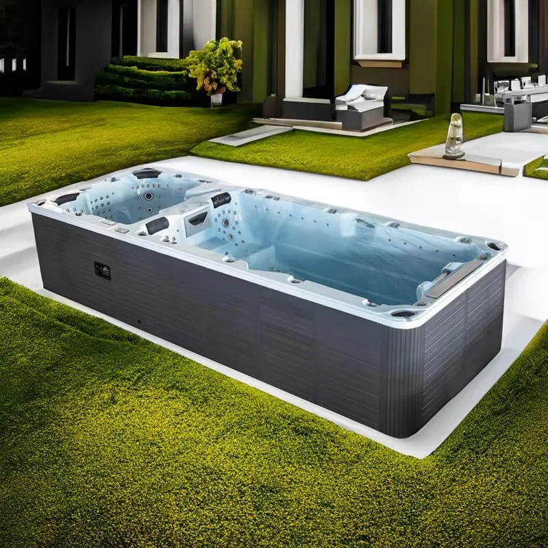 Massaggio da bagno grande indipendente all'ingrosso Nuoto all'aperto intelligente Piscina infinita Vasca idromassaggio Combo Hydropool Aqua Sport Swim Spa