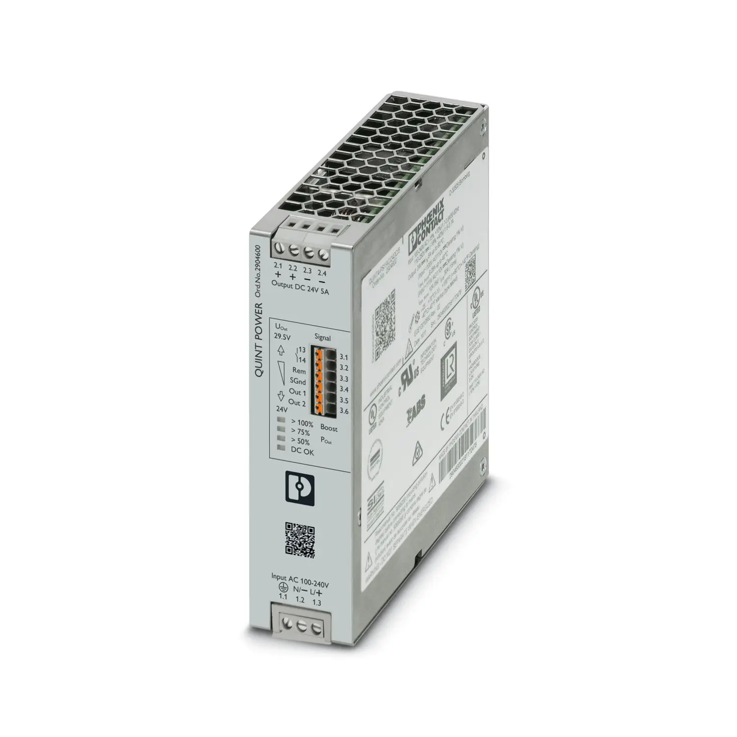 

2904600 QUINT4-PS/1AC/24DC/5 - Блок питания