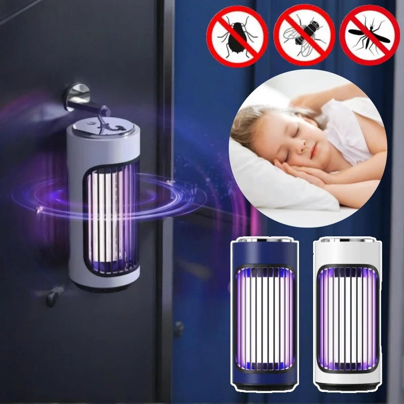 

Портативная электрическая лампа от комаров с зарядкой через USB, бытовой домашний репеллент от комаров, портативная 360-градусная лампа для уничтожения мух