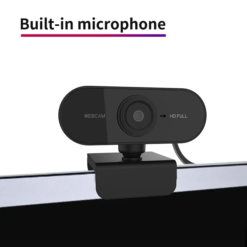 USB Webcam with Built-in Microphone, Plug and Play PC Camera 360° Rotatable for Video Calls, Zoom, Teams, Streaming image 2