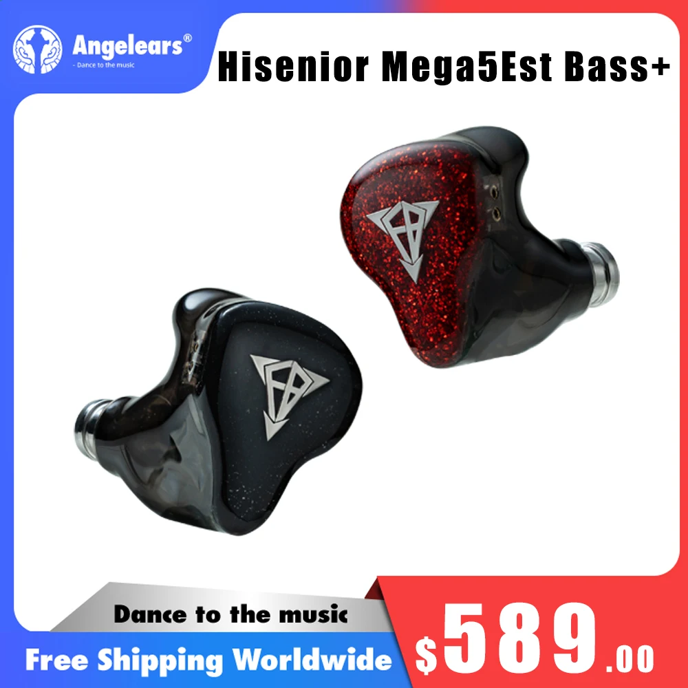 Hisenior Mega5Est Bass+ 1DD+2BA+2EST Tribrid Drivers IEM