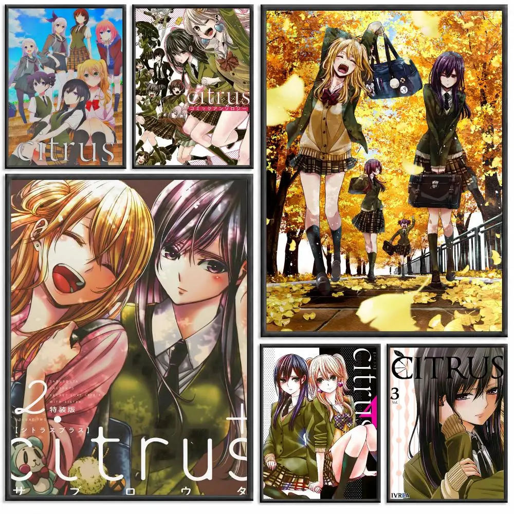 Anime C-Citrus Poster, modernes PP-Papier, Wanddekoration für Café, Büro, Bar, Zuhause, Wanddekoration, Geschenk