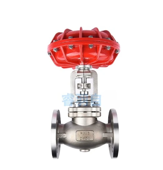 Pneumatic Diaphragm Shut-off Valve ZMAQ-16-2G, Stainless Steel Flange 2-Way Control Valve DN20-DN100