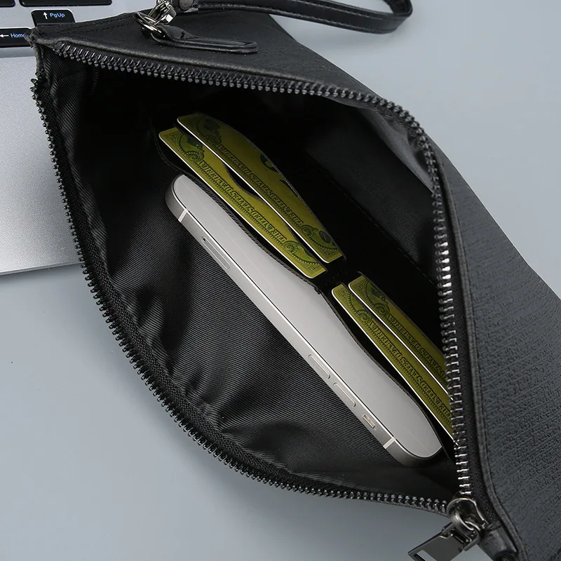 Fashion Soft PU Leather Men Day Clutch Durable Business men Cardholder Case Casual Male Leather Money Handbag Phone Bag