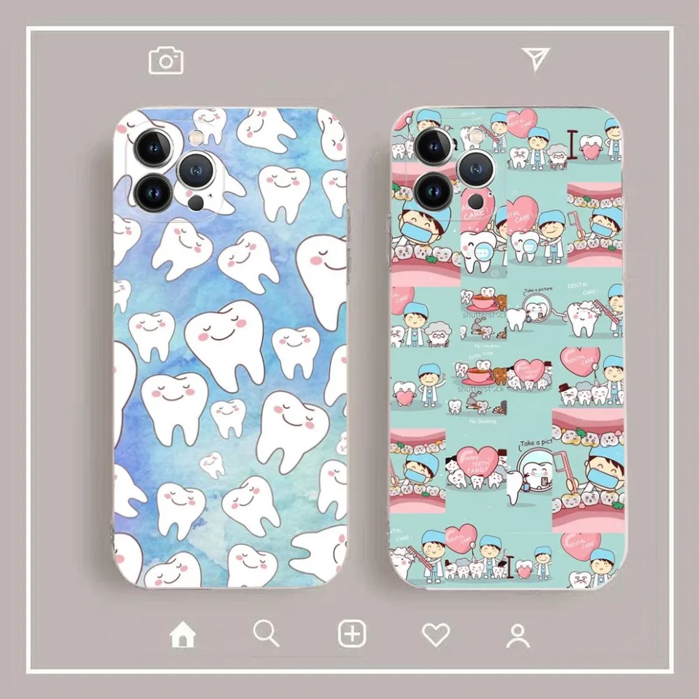 Dentist Teeth Tooth Phone Case For iPhone 15 XR X XS Max 14 13 Pro Max 11 12 Mini 6 7 8 plus SE 2020 Printing Cover