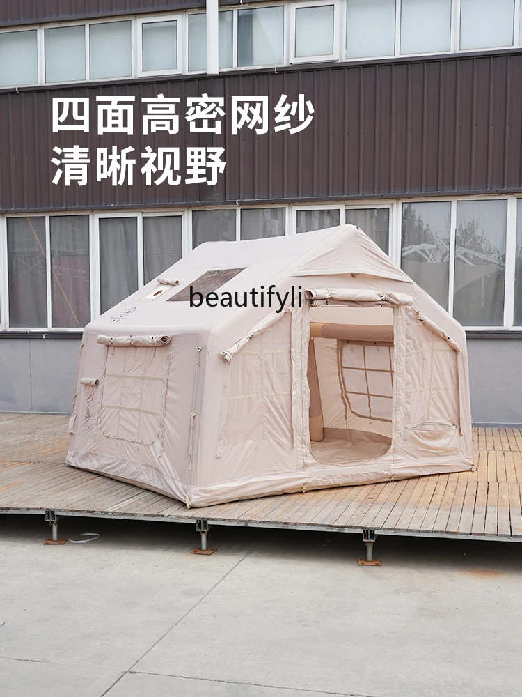 Outdoor Outdoor Camping Inflatable Column Oxford Cloth Tent Cabin Warm Building-Free