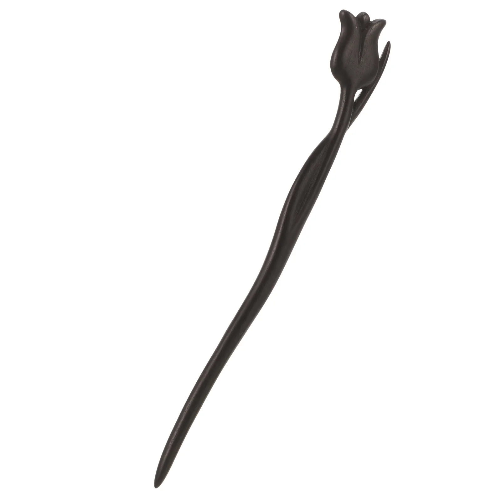 

Изысканная деревянная палочка для волос с резной розой, традиционная китайская заколка для волос, долговечный деревянный материал, универсальный инструмент для укладки