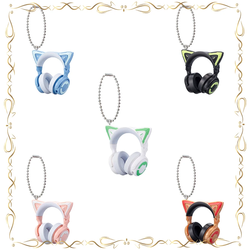 

Gashapon Necomimi Headphones Pendant Kawaii Q-version Action Figure Model Toys