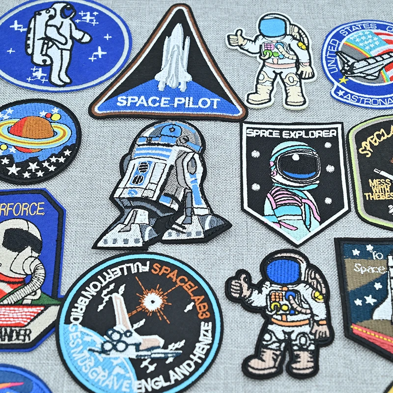 NEW Embroidered Astronaut Air Force Space Shuttle Patch DIY Sticker Space Agency Badge Embroidery Patches for Clothing