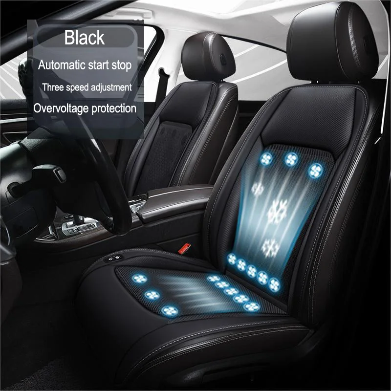여름 자동차 통풍 시트 쿠션, 시원하고 편안한 시트 쿠션, 12V, 24 팬